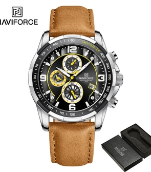 NAVIFORCE NF8020 Coffee Silver Black