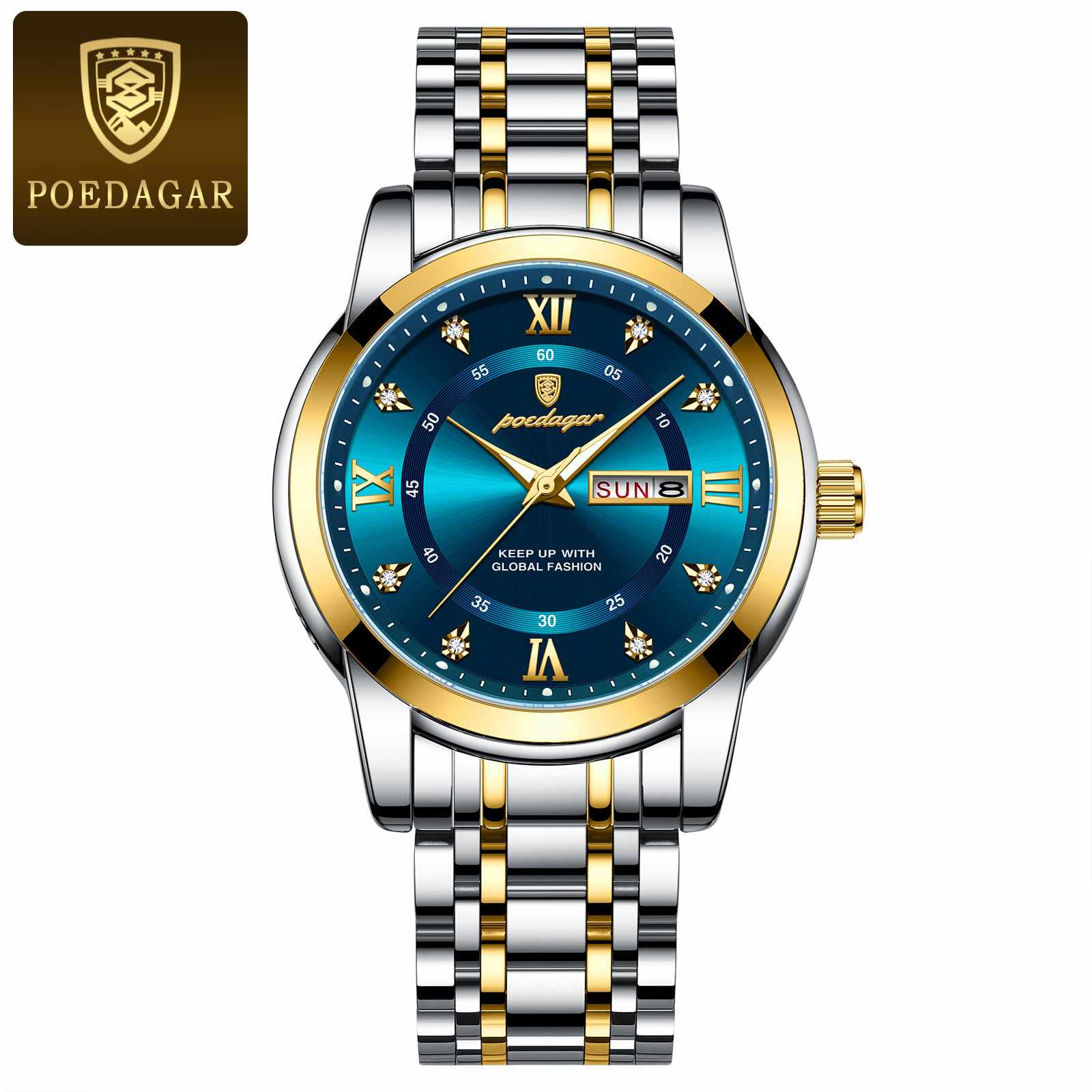 Poedagar 936 New silver gold blue